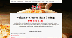 Desktop Screenshot of frescopizza.ca
