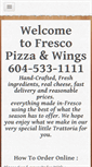 Mobile Screenshot of frescopizza.ca