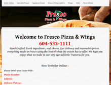 Tablet Screenshot of frescopizza.ca